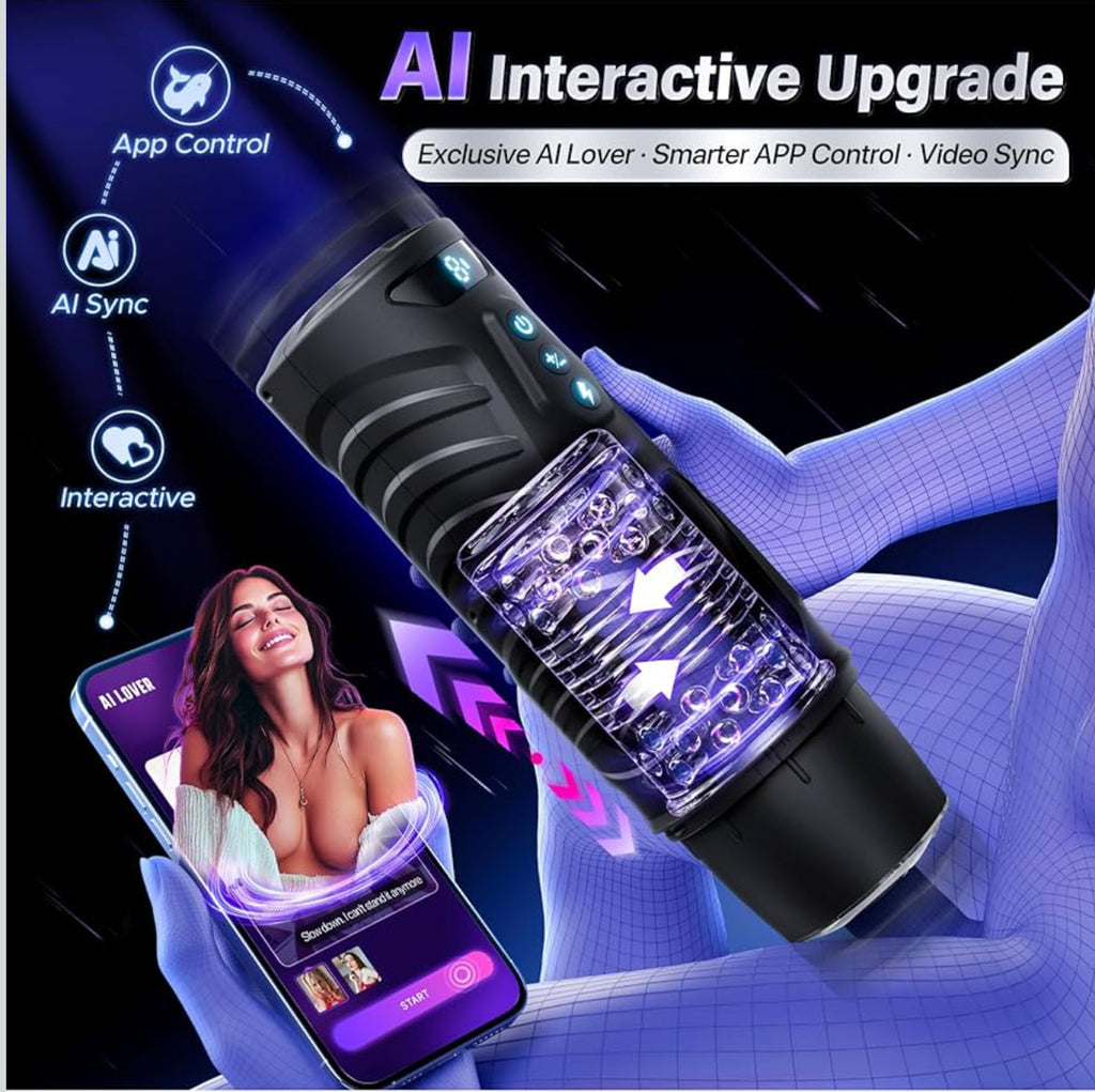 Sex toy Automatic Male Masturbator Sex Toys for Men - Adult Toy Male Sex Toys with 7 Thrusting & 7 Rotating Modes,Hands Free Pocket Pussy Sex Machine with Visual Window & Mounting Base, Electric Thrusting Cup.               FREE delivery Tomorrow,