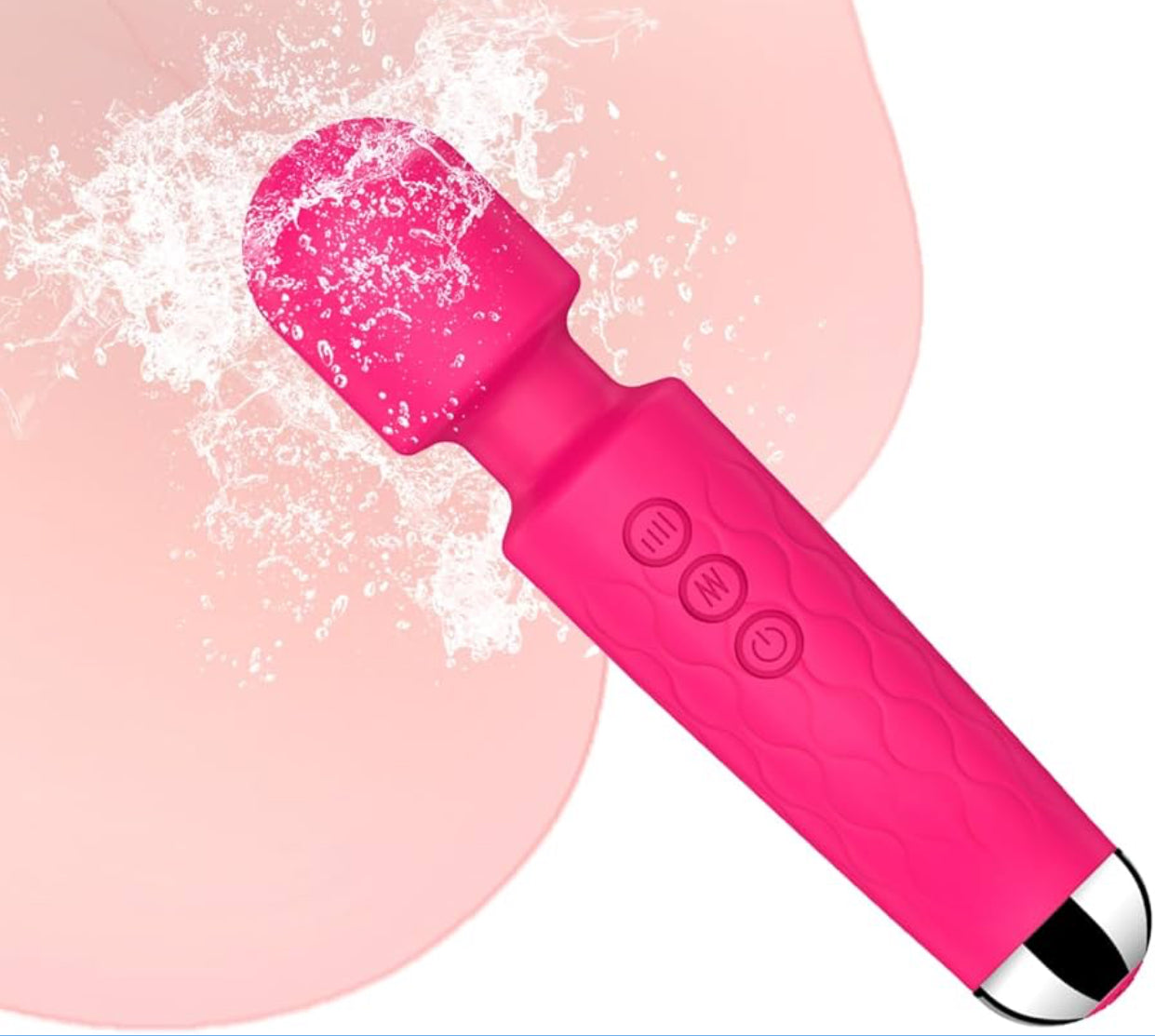 Sex toy, Vibrator Wand,Adult Sex Toy Wand, G Spot Dildo, Clit Vibrator, Sex Vibrators,Clitoris Stimulation,with 8 Speeds & 20 Patterns,Fully Waterproof,Vibrating Wand for her Pleasure (Rose Red)
