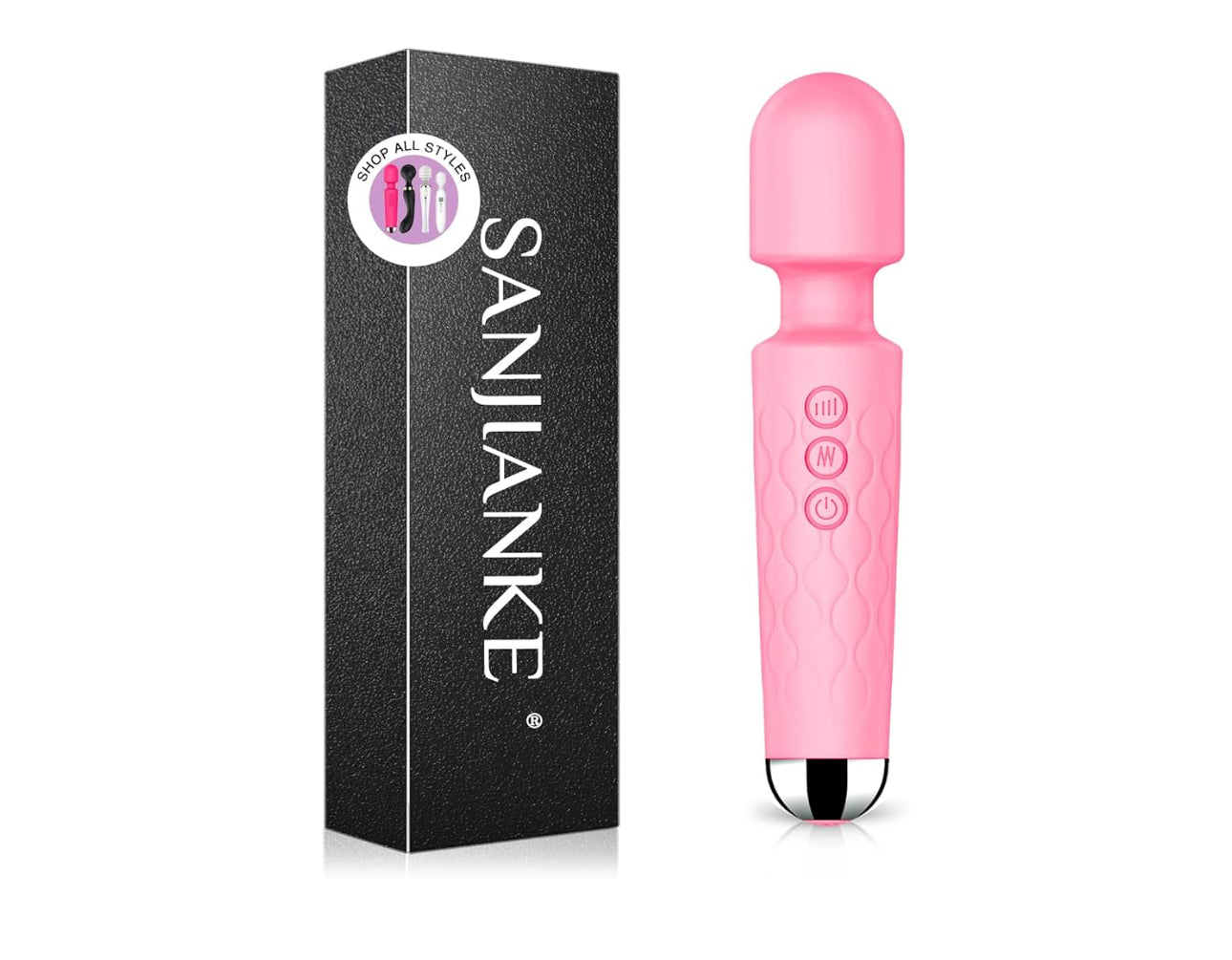 Sex toy, Vibrator Wand,Adult Sex Toy Wand, G Spot Dildo, Clit Vibrator, Sex Vibrators,Clitoris Stimulation,with 8 Speeds & 20 Patterns,Fully Waterproof,Vibrating Wand for her Pleasure (Rose Red)